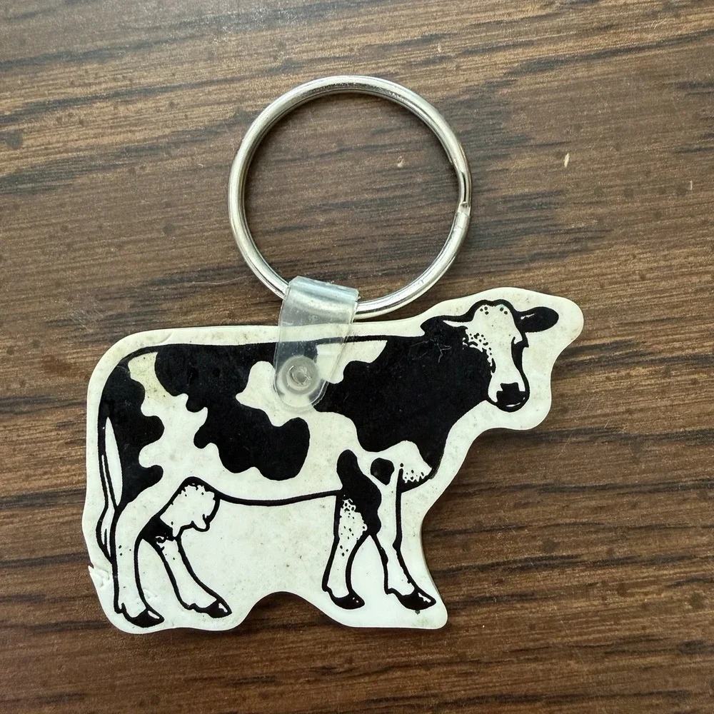 Vintage H-E-B Cow Shaped Advertising Keychain Stephenville Texas